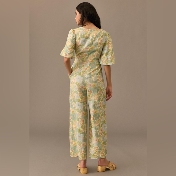 ✨ Anthropologie The Aida Twist-Front Jumpsuit Sz S - Picture 2 of 8